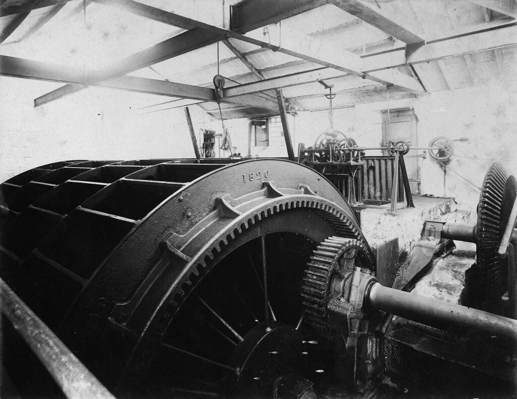Milford Mill wheel in January 1908