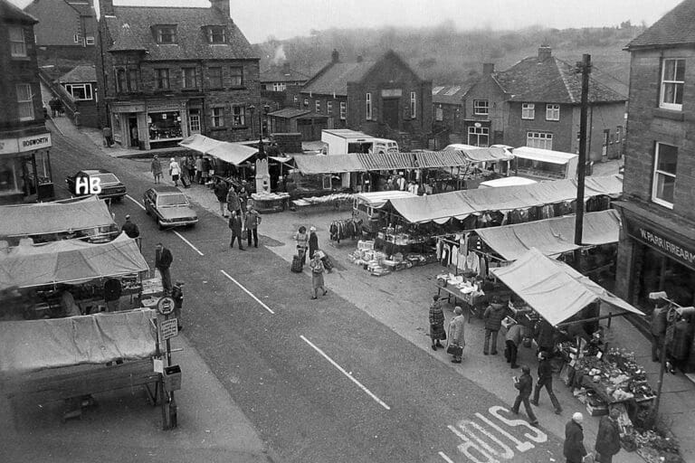 Belper Market Place in the 1980s